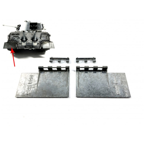 King Tiger - rear mud flaps, set of metal in 1/16