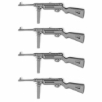 SOL - 1/16 German MP41 submachine gun, 4 pcs 