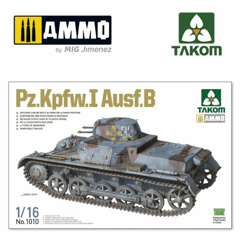 Pz.Kpfw. I version B - kit plastique au 1/16, pas peint