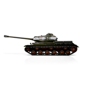 IS-2, version vert, edition métal 1:16 avec unité de recul de canon et elevation via servo, flash xenon, systeme IR, platine V3 et caisse de transport en bois