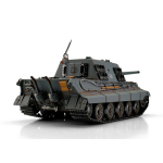 Jagdtiger, grau in der Metall-Edition 1:16 mit KwK Rauchmodul,IR-System, Rohrrückzug und Xenonblitz, V3-Platine und Transportbox aus Holz