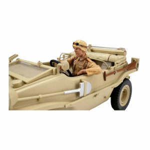 Crew for the VW swimming car (Schwimmwagen) in 1:16, driver Africa, painted