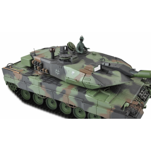 V7 Heng Long Leopard 2A6, Version Tarn in 1:16 mit BB-Einheit/IR-System, Schwingarme aus Metall, V7-Platine
