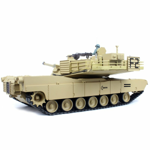 Heng Long US M1A2 Abrams in 1:16 mit BB-Einheit/IR-System, Metallgetriebe/Federung, V7-Platine und Holzkiste 