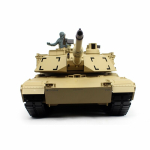 Heng Long US M1A2 Abrams 1:16 avec unité de tir BB/system IR, bras de suspension en métal/Transmission, platine V7, caisse en bois