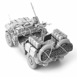 SOL - 1/16 Willys Jeep SAS II with equipment, kit of Resin 