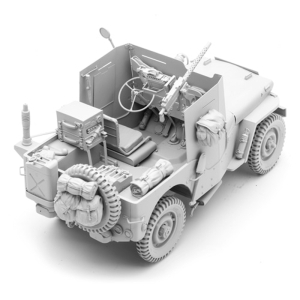 SOL - 1/16 Willys Jeep blindé avec équipement, kit de résine 