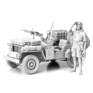 SOL - 1/16 Willys Jeep SAS avec un figurine et...