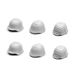 SOL - 1/16 Deutsche Helme (Set A), 6er Set aus Resin