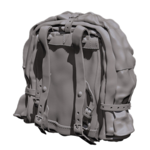 SOL - 1/16 German M39 ponyfur backpack, 4 pcs. made of resin 