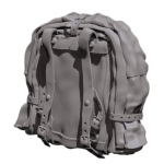 SOL - 1/16 Sac à dos allemand avec fourrure de poney M39, 4 pièces en résine