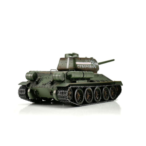 Taigen T-34/85 with gun smoking system, version green metal edition 1:16 with BB unit and transport wooden box