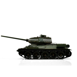 Taigen T-34/85 mit KWK Rauchmodul Metall-Edition 1:16 mit BB-Einheit und Transportbox aus Holz