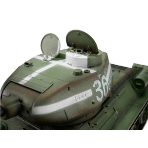 Taigen T-34/85 with gun smoking system, version green metal edition 1:16 with BB unit and transport wooden box