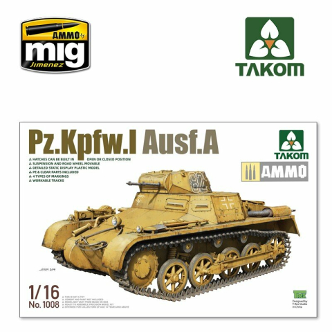 Pz.Kpfw. I Ausf. A - Bausatz aus Kunststoff in 1/16, unbemalt