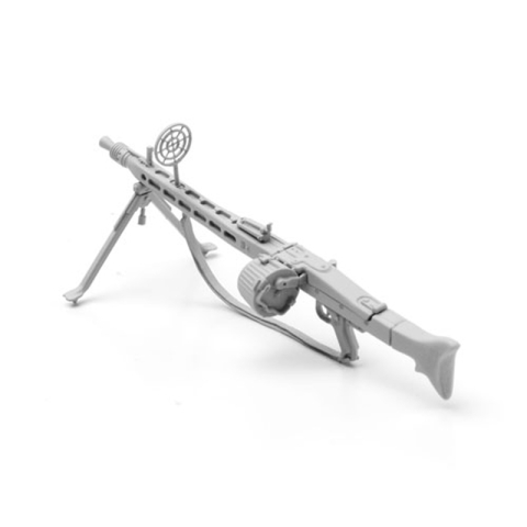 SOL - 1/16 Mitrailleuse allemande MG 42 avec anneau de visée anti-aérien (coulée de résine et kit de modèle imprimé en 3D), kit de résine 