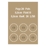 SOL - 1/16 Box für Deutsche 8.8 KwK 36 L/56 AT für den Tiger I, Set aus Resin und Metall