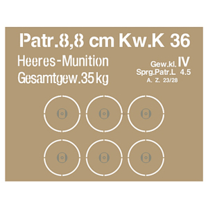 SOL - 1/16 Allemand 8.8 KwK 36 L/56 HE pour le Tigre I, set en résine