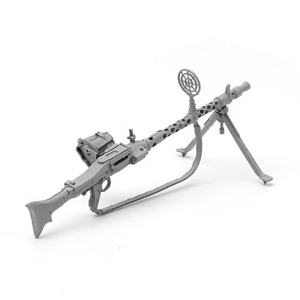 SOL - 1/16 Deutsches Maschinengewehr MG 34 mit Flugabwehrringvisier (Harzguss- und 3D-gedruckter Modellbausatz), Set aus Resin