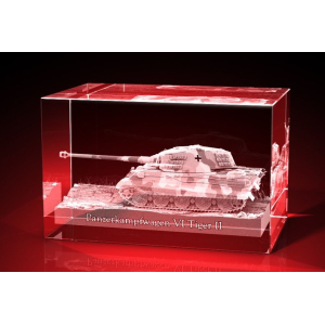 Königstiger - Quader aus Glas (80x50x50mm)