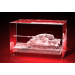 Königstiger - Quader aus Glas (80x50x50mm)