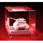 Königstiger - Quader aus Glas (80x50x50mm)