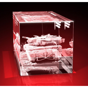 Leopard 2A6 - Carré en verre (100x50x50mm)