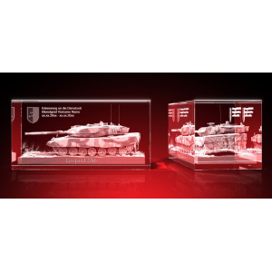 Leopard 2A6 - Carré en verre (100x50x50mm)