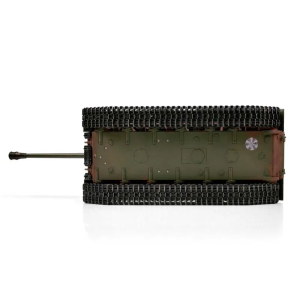 Taigen IS-2, Version Grün in der Metall-Edition 1:16 mit BB-Einheit, KWK Rauchmodul, V3-Platine und Transportbox aus Holz