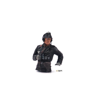 Figur 1/16 - Deutscher Panzerkommandant, Halbfigur, montiert und handbemalt