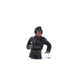 Figur 1/16 - Deutscher Panzerkommandant, Halbfigur, montiert und handbemalt