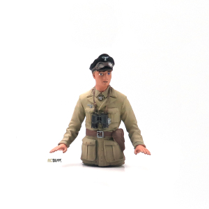 Figure 1/16 - German tank commander, Africa,  half figure, assembled and handpainted