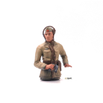 Figur 1/16 - Deutscher Panzerkommandant, Afrika, Halbfigur, montiert und handbemalt