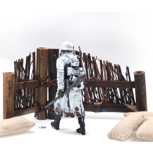 Figur 1/16 - Deutscher Soldat Wintertarn, montiert und handbemalt