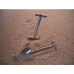 Metal US T-folding spade M1928 in 1/16, unpainted 