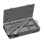 SOL - 1/16 Caissee en bois avec Panzerfaust allemande avec decal, set en résine
