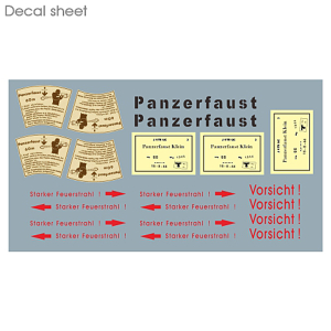 SOL - 1/16 German Panzerfaust with decal sheet, 4 pcs...