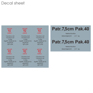 SOL - 1/16 Deutsche 7.5cm KwK40 Stuk40 L48 mit Box, Set aus Resin