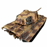 Taigen Königstiger, Version Tarn 44 in der Metall-Edition 1:16 mit KwK Rauchsystem, IR-System, Rohrrückzug und Xenonblitz, V3-Platine und Transportbox aus Holz