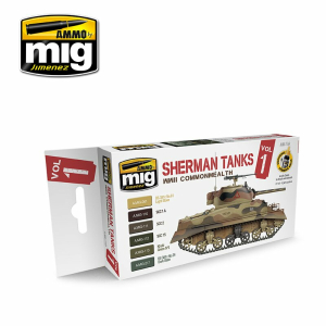 Painting kit Sherman Tanks Vol. 1 (Commonwealth), content...