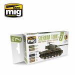 Kit de coleurs Sherman Tanks Vol. 2 (European Theater of Operations), contient 102 ml