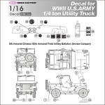 SOL - 1/16 Decal for U.S. Army 1/4 ton Utility Truck 