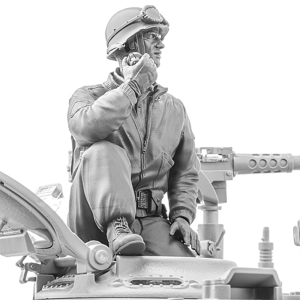 SOL - 1/16 U.S. Army Commandant de Sherman M4A3E8, kit en résine