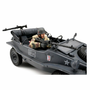 Crew for the VW swimming car (Schwimmwagen) in 1:16, gunner, painted Winter