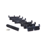Leopard 2A6 - HQ spare track links with pins, black, 6pcs. metal