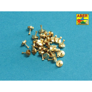 ABER - Turned imitation of Hexagonal bolts, made of brass, 30 pcs 