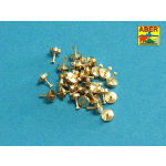 ABER - Turned imitation of Hexagonal bolts, made of brass, 30 pcs 