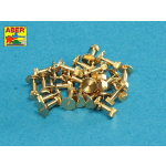 ABER - Boulons hexagonaux, en laiton, 25 pcs