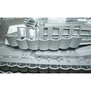 Abrams M1A2 - Turret Skirts Tusk II made of metal in 1/16 