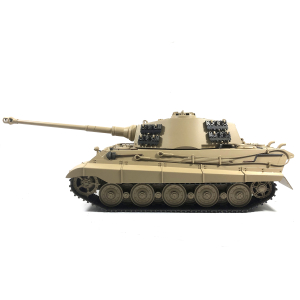 Mato Toys - Königstiger komplett aus Metall in 1:16, RTR-Version mit IR-System / Rohrrückzug Airbrushlackierung Wüste